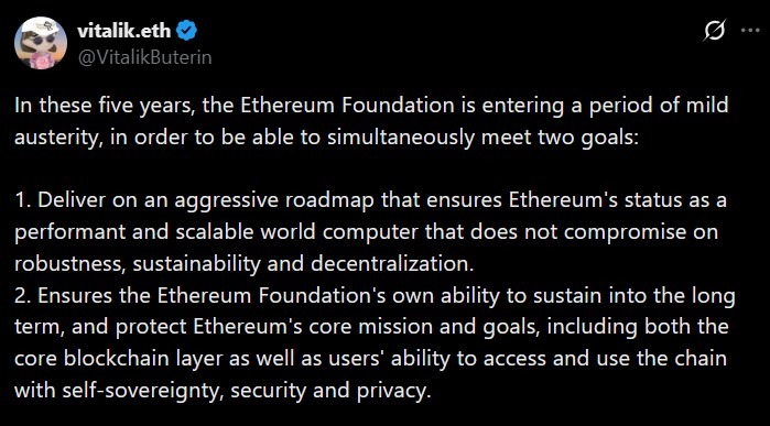 Vitalik Buterin ETH Sale