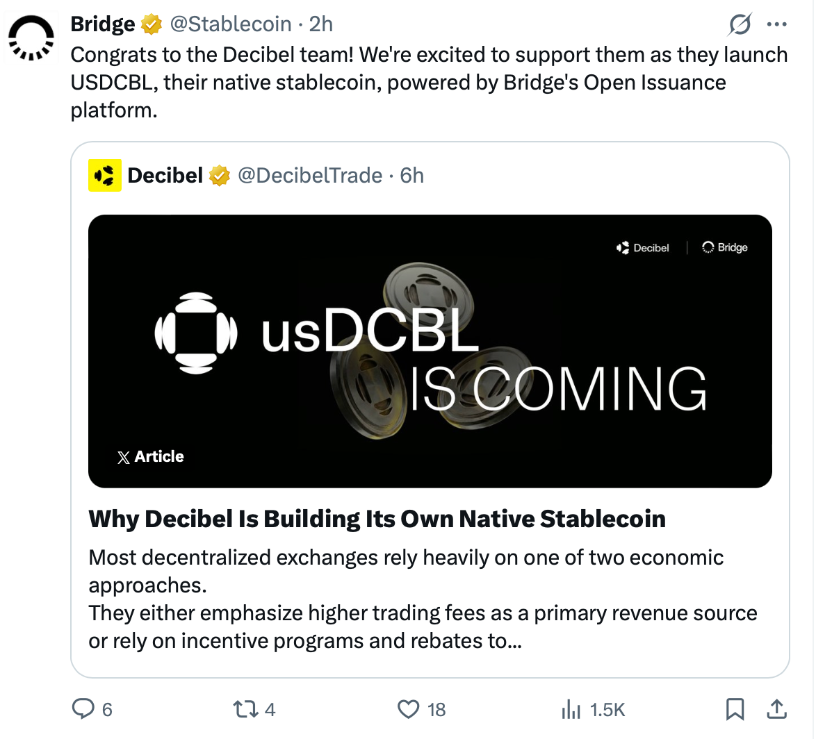 Aptos Decibel USDCBL Stablecoin