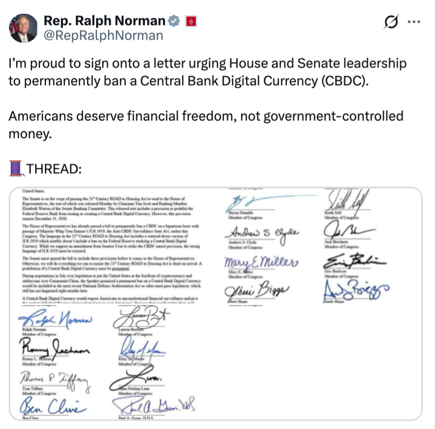 CBDC法案信件