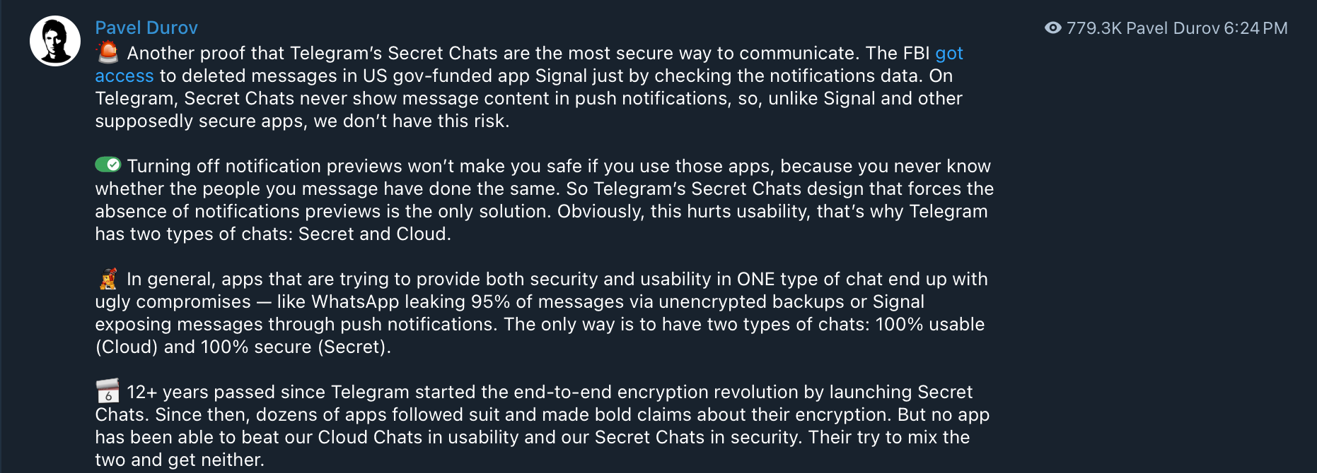 Decentralization, Privacy, Telegram, Pavel Durov
